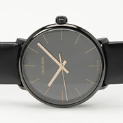  Shop Authentic Calvin Klein High Noon Quartz Black Dial Black Leather Strap Watch for Men - K8M214CB - Luxxuri