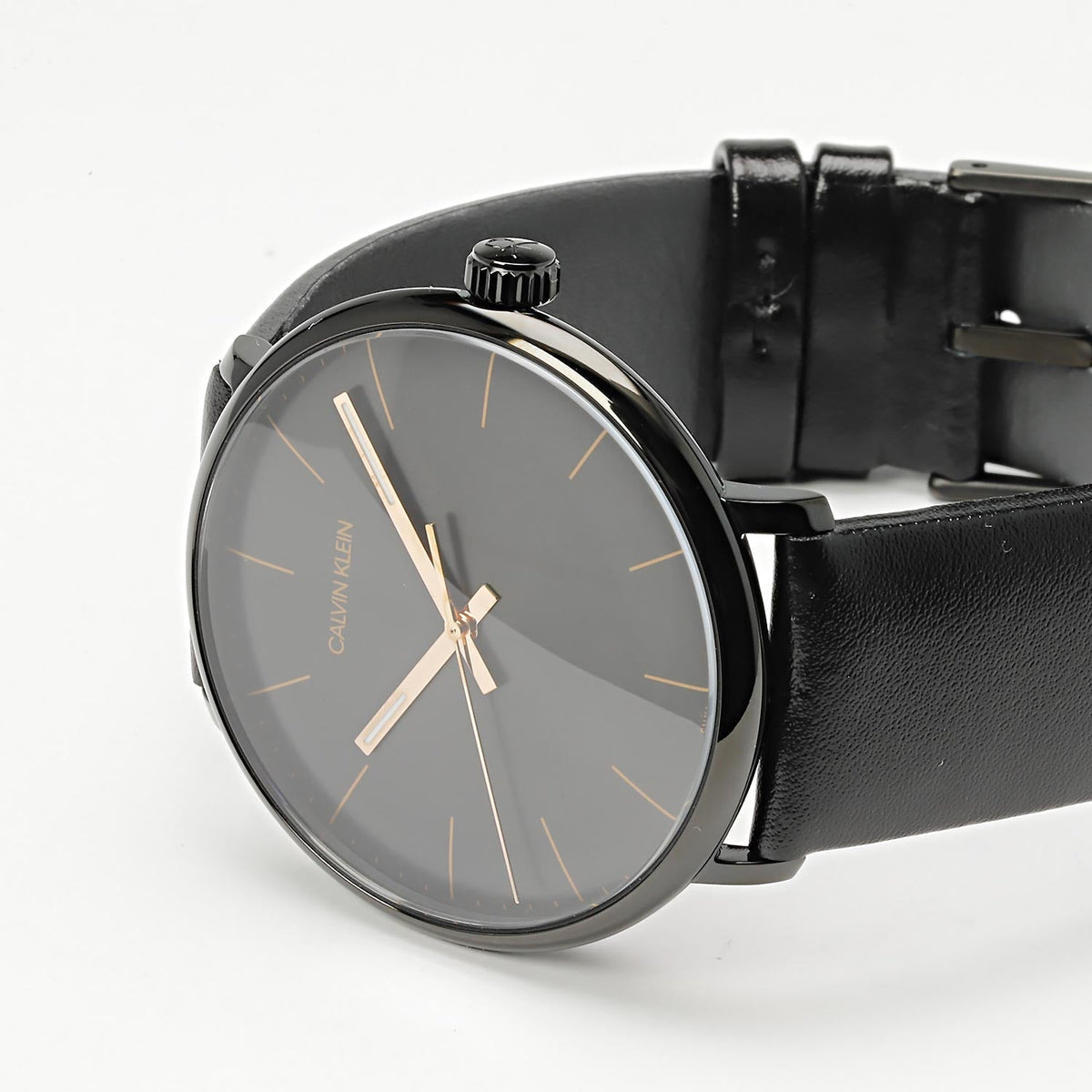  Shop Authentic Calvin Klein High Noon Quartz Black Dial Black Leather Strap Watch for Men - K8M214CB - Luxxuri