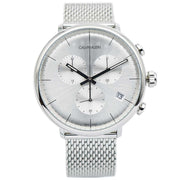  Shop Authentic Calvin Klein High Noon Silver Dial Silver Mesh Bracelet Watch for Men - K8M27126 - Luxxuri