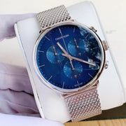  Shop Authentic Calvin Klein High Noon Chronograph Blue Dial Silver Mesh Bracelet Watch for Men - K8M2712N - Luxxuri