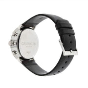  Shop Authentic Calvin Klein High Noon Chronograph White Dial Black Leather Strap Watch for Men - K8M271C6 - Luxxuri