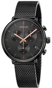  Shop Authentic Calvin Klein High Noon Black Dial Black Mesh Bracelet Watch for Women - K8M27421 - Luxxuri
