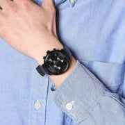  Shop Authentic Calvin Klein High Noon Black Dial Black Leather Strap Watch for Men - K8M274CB - Luxxuri