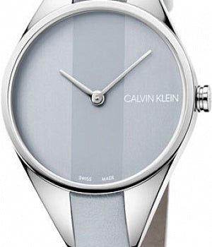  Shop Authentic Calvin Klein Rebel Grey Dial Grey Leather Strap Watch for Women - K8P231Q4 - Luxxuri