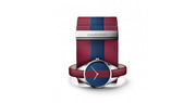  Shop Authentic Calvin Klein Rebel Blue Maroon Dial Maroon Leather Strap Watch for Women - K8P231UN - Luxxuri