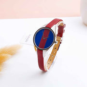  Shop Authentic Calvin Klein Rebel Blue Maroon Dial Maroon Leather Strap Watch for Women - K8P231UN - Luxxuri
