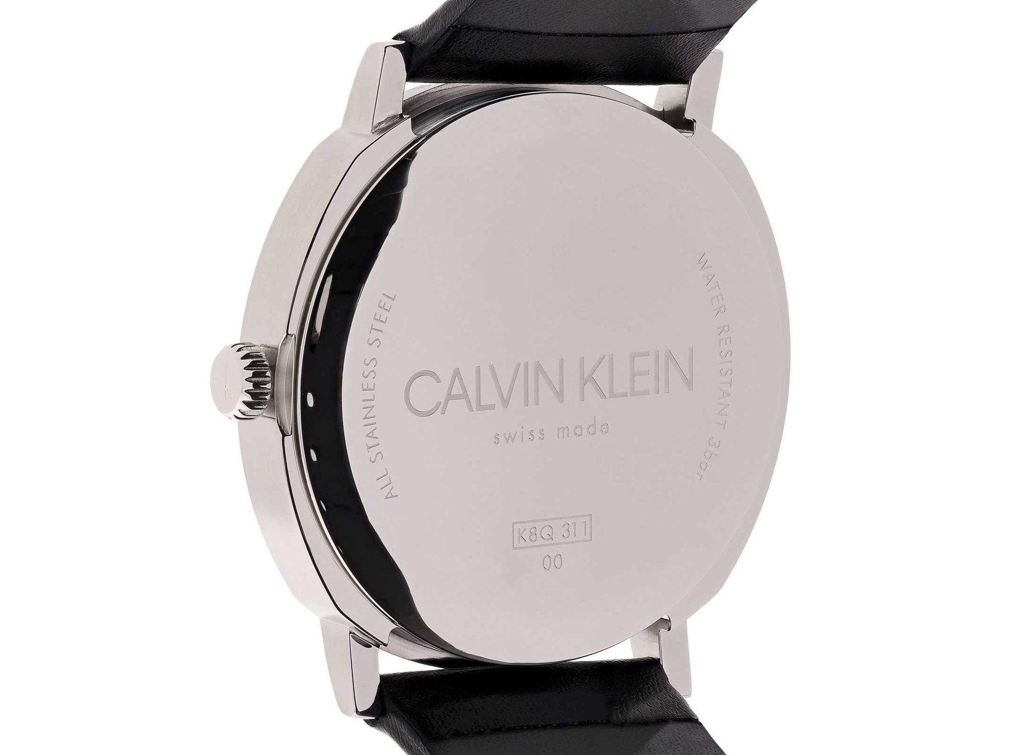  Shop Authentic Calvin Klein Posh Black Dial Black Leather Strap Watch for Men - K8Q316C3 - Luxxuri