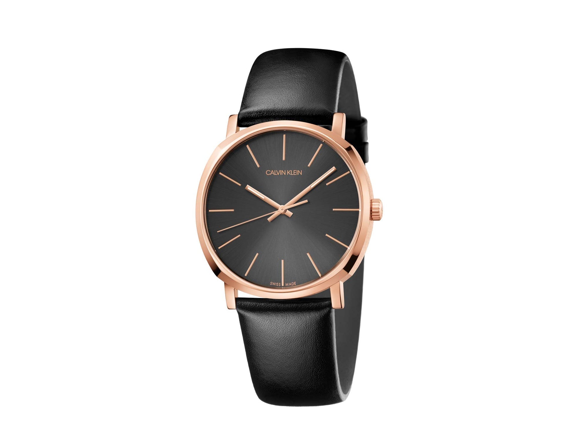  Shop Authentic Calvin Klein Posh Black Dial Black Leather Strap Watch for Men - K8Q316C3 - Luxxuri