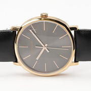  Shop Authentic Calvin Klein Posh Black Dial Black Leather Strap Watch for Men - K8Q316C3 - Luxxuri