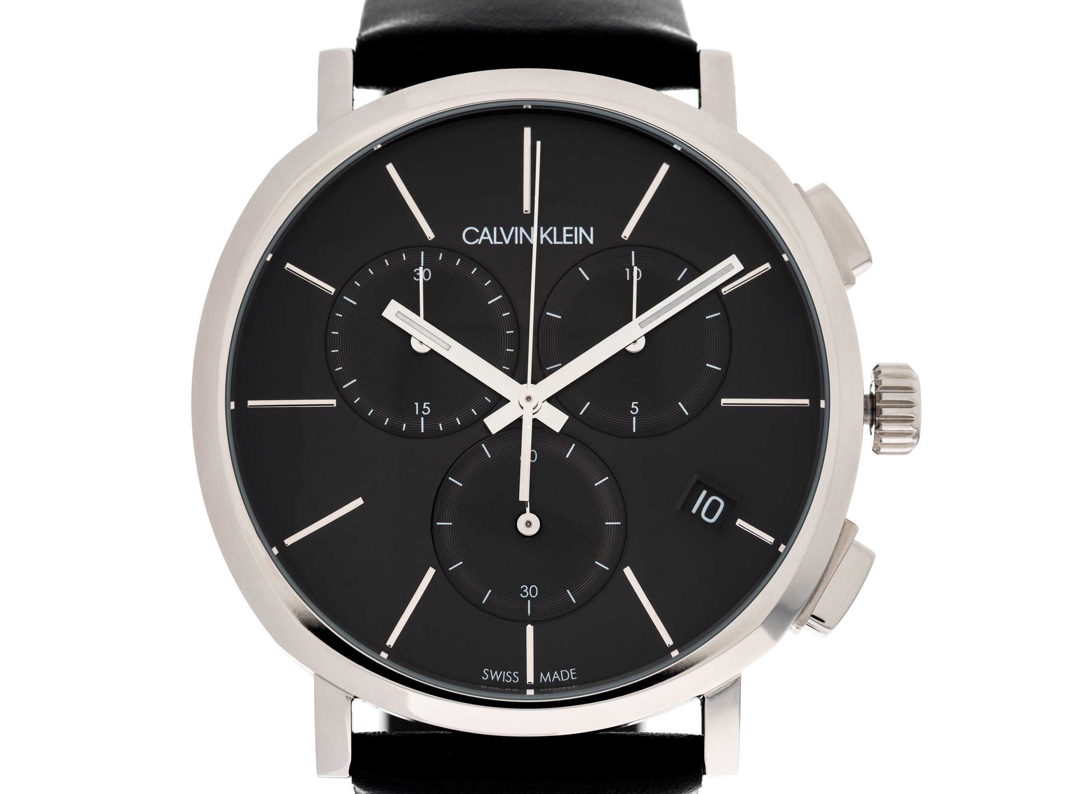  Shop Authentic Calvin Klein Posh Black Dial Black Leather Strap Watch for Men - K8Q371C1 - Luxxuri