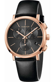  Shop Authentic Calvin Klein Posh Grey Dial Black Leather Strap Watch for Men - K8Q376C3 - Luxxuri