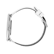  Shop Authentic Calvin Klein Full Moon White Dial White Leather Strap Watch for Women - K8Y231L6 - Luxxuri
