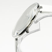  Shop Authentic Calvin Klein Full Moon White Dial White Leather Strap Watch for Women - K8Y231L6 - Luxxuri