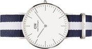  Shop Authentic Daniel Wellington Classic Glasgow White Dial Two Tone NATO Strap Unisex Watch - DW00100047 - Luxxuri