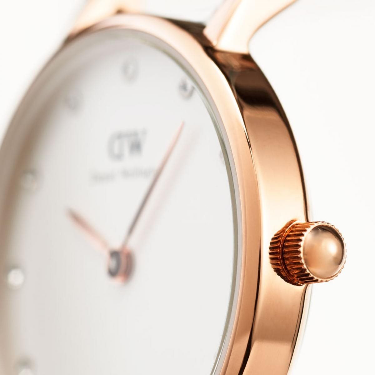  Shop Authentic Daniel Wellington Classy Bristol White Dial Brown Leather Strap Watch For Women - DW00100062 - Luxxuri