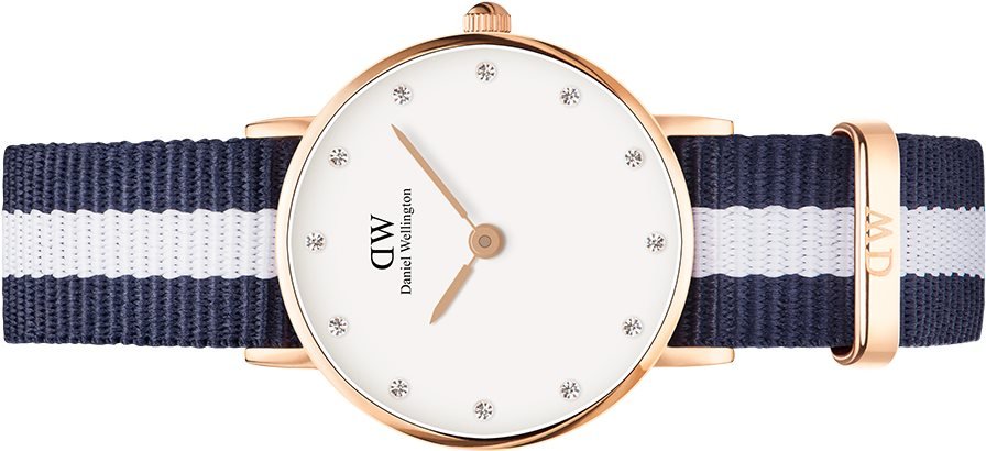  Shop Authentic Daniel Wellington Classy Glasgow White Dial Two Tone Nylon Strap Watch For Women - DW00100066 - Luxxuri
