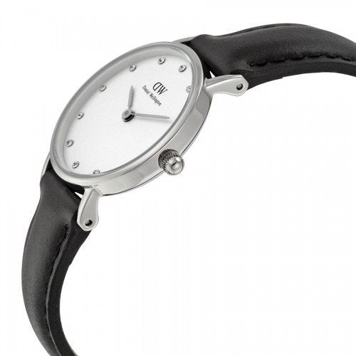  Shop Authentic Daniel Wellington Classy Sheffield White Dial Black Leather Strap Watch For Women - DW00100068 - Luxxuri