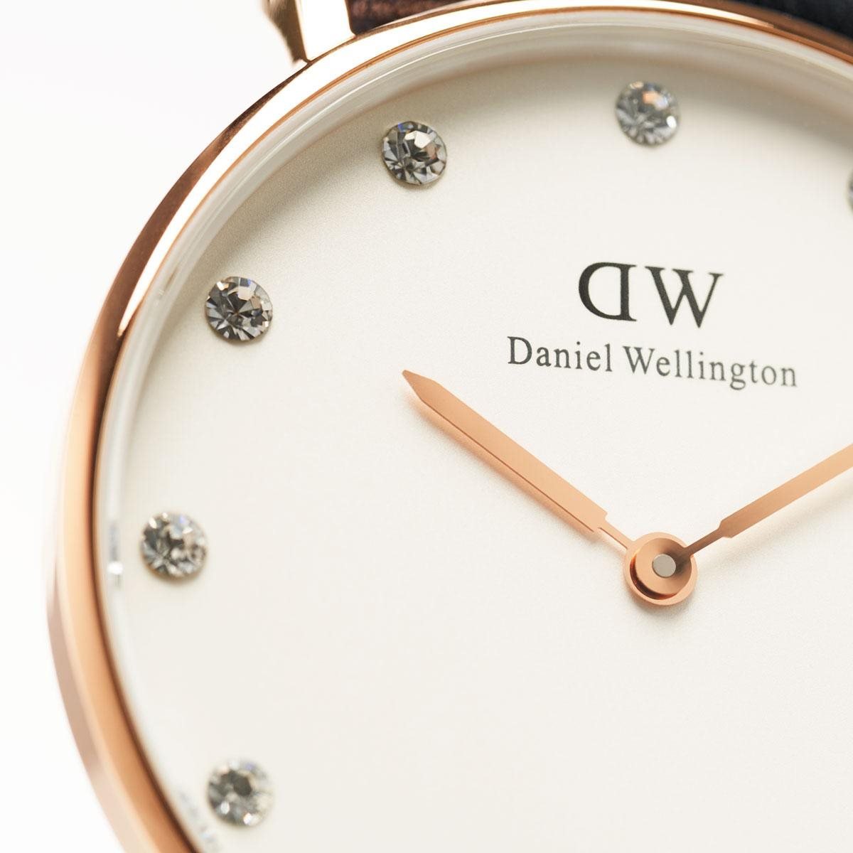  Shop Authentic Daniel Wellington Classic Sheffield White Dial Black Leather Strap Watch For Women - DW00100076 - Luxxuri