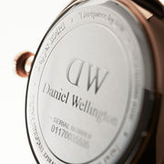  Shop Authentic Daniel Wellington Dapper Reading White Dial Black Leather Strap Watch For Women - DW00100118 - Luxxuri