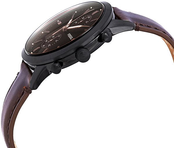  Shop Authentic Fossil Townsman Chronograph Black Dial Brown Leather Strap Watch for Men - FS5437 - Luxxuri
