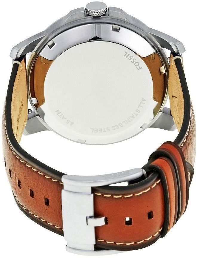  Shop Authentic Fossil Grant Twist Multifunction Blue Dial Brown Leather Strap Watch for Men - ME1161 - Luxxuri