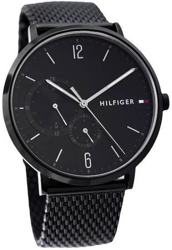  Shop Authentic Tommy Hilfiger Brooklyn Black Dial Black Mesh Bracelet Watch for Men - 1791507 - Luxxuri