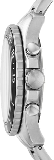  Shop Authentic Fossil FB-03 Chronograph Black Dial Silver Steel Strap Watch for Men - FS5725 - Luxxuri