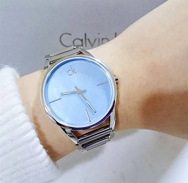  Shop Authentic Calvin Klein Stately White Dial Silver Steel Strap Watch for Women - K3G23126 - Luxxuri