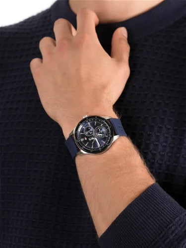  Shop Authentic Tommy Hilfiger Austin Quartz Blue Dial Blue Rubber Strap Watch for Men - 1791635 - Luxxuri