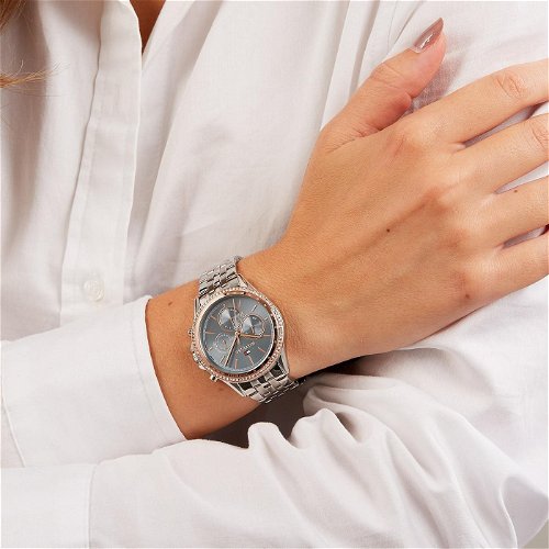  Shop Authentic Tommy Hilfiger Ari Diamonds Blue Dial Silver Steel Strap Watch for Women - 1781976 - Luxxuri