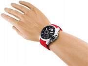  Shop Authentic Tommy Hilfiger Decker Quartz Black Dial Red Rubber Strap Watch for Men - 1791351 - Luxxuri