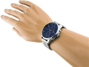  Shop Authentic Tommy Hilfiger Chase Multifunction Blue Dial Silver Steel Strap Watch for Men - 1791575 - Luxxuri