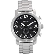  Shop Authentic Fossil Nate Chronograph Black Dial Silver Steel Strap Watch for Men - JR1353 - Luxxuri