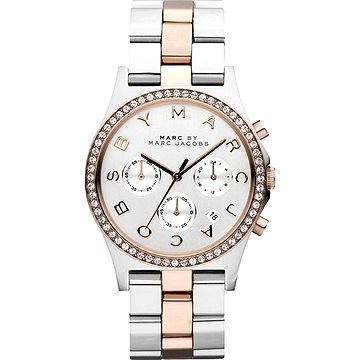  Shop Authentic Marc Jacobs Henry Chronograph Silver Dial Two Tone Steel Strap Watch for Women - MBM3106 - Luxxuri