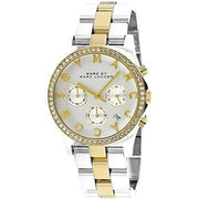  Shop Authentic Marc Jacobs Henry Chronograph Silver Dial Two Tone Steel Strap Watch for Women - MBM3197 - Luxxuri