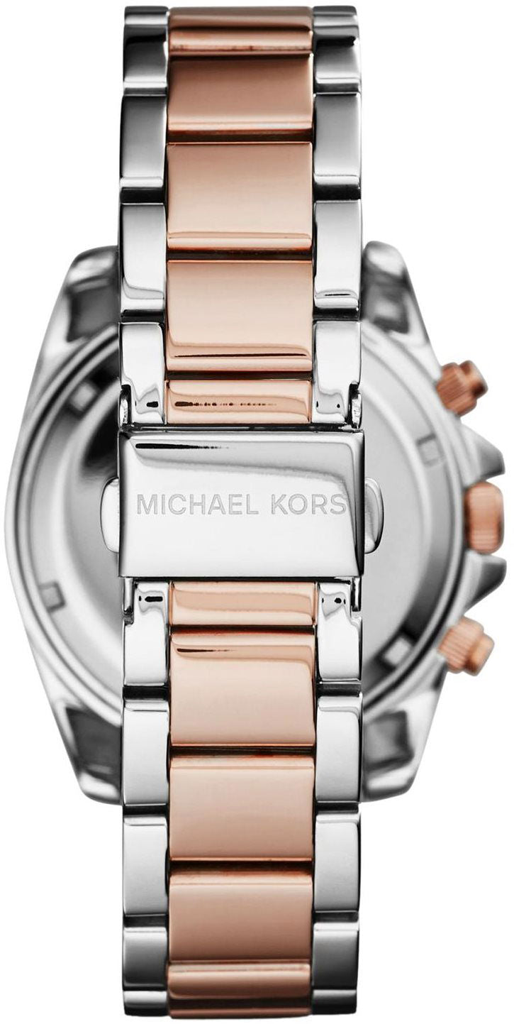  Shop Authentic Michael Kors Blair Chronograph Black Dial Two Tone Steel Strap Watch For Women - MK6093 - Luxxuri