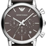  Shop Authentic Emporio Armani Classic Chronograph Brown Dial Brown Leather Strap Watch For Men - AR1734 - Luxxuri