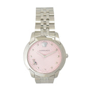  Shop Authentic Versace Audrey Quartz Pink Dial Silver Steel Strap Watch for Women - VELR00419 - Luxxuri
