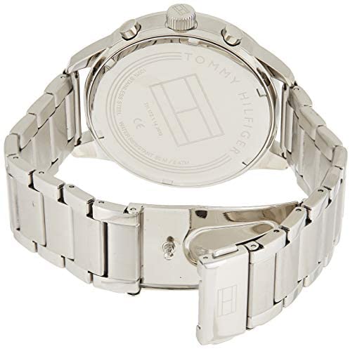  Shop Authentic Tommy Hilfiger Chase Multifunction Blue Dial Silver Steel Strap Watch for Men - 1791575 - Luxxuri