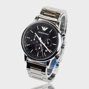  Shop Authentic Emporio Armani Luigi Black Dial Silver Steel Strap Watch For Men - AR1894 - Luxxuri