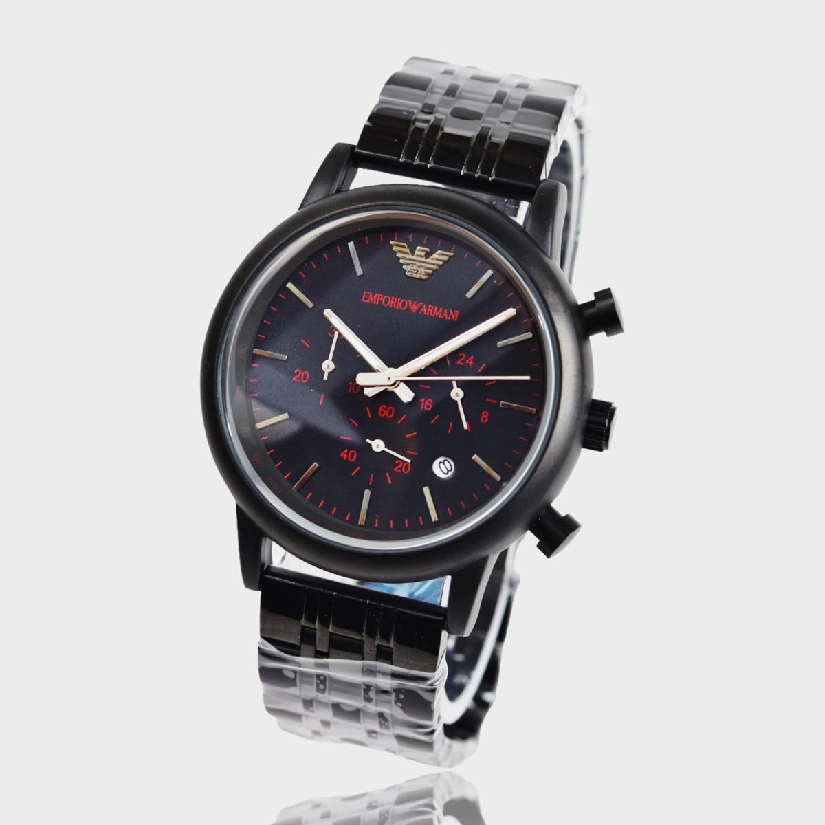  Shop Authentic Emporio Armani Luigi Chronograph Black Dial Black Rubber Strap Watch For Men - AR11024 - Luxxuri