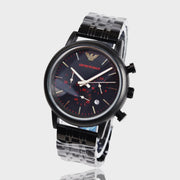  Shop Authentic Emporio Armani Luigi Chronograph Black Dial Black Rubber Strap Watch For Men - AR11024 - Luxxuri