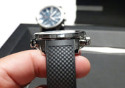  Shop Authentic IWC Aquatimer Chronograph Black Dial Black Leather Strap Watch for Men - IW376803 - Luxxuri