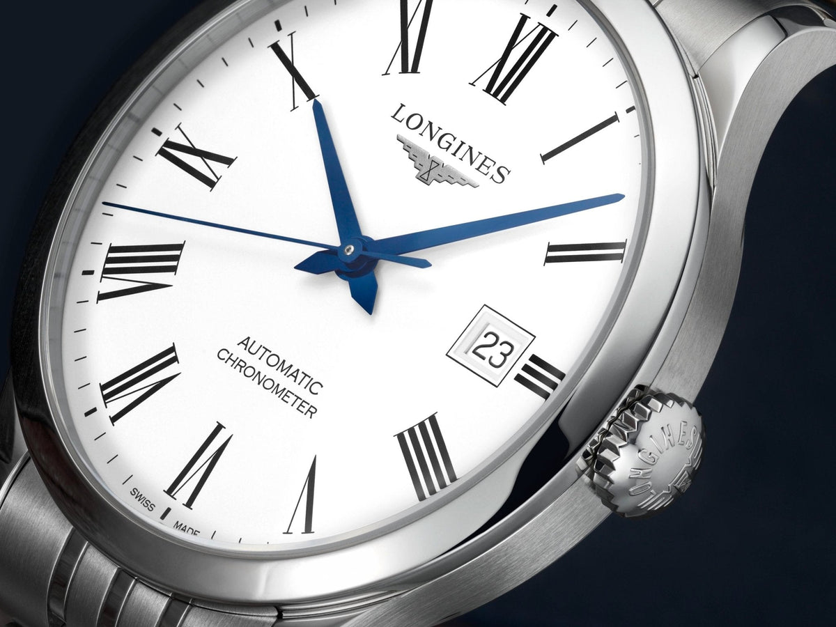  Shop Authentic Longines Record Automatic Stainless Steel 40mm Watch for Men - L2.821.4.11.6 - Luxxuri