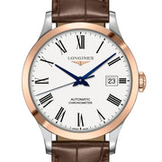  Shop Authentic Longines Record Automatic Stainless Steel 18K Gold Watch for Men - L2.821.5.11.2 - Luxxuri
