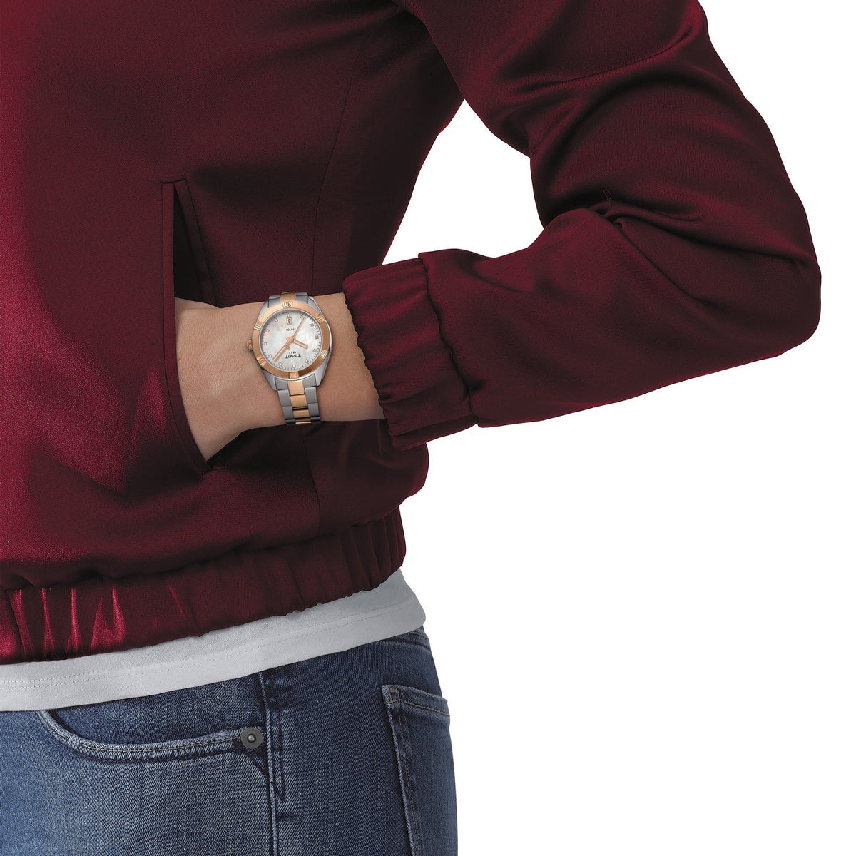  Shop Authentic Tissot PR 100 Sport Chic Diamonds Mother of Pearl Dial Two Tone Steel Strap Watch for Women - T101.910.22.116.00 - Luxxuri