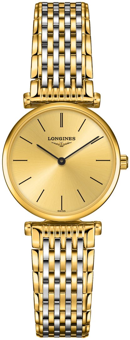  Shop Authentic Longines La Grande Classique Quartz Gold Dial Two Tone Mesh Bracelet Watch for Women - L4.209.2.32.7 - Luxxuri