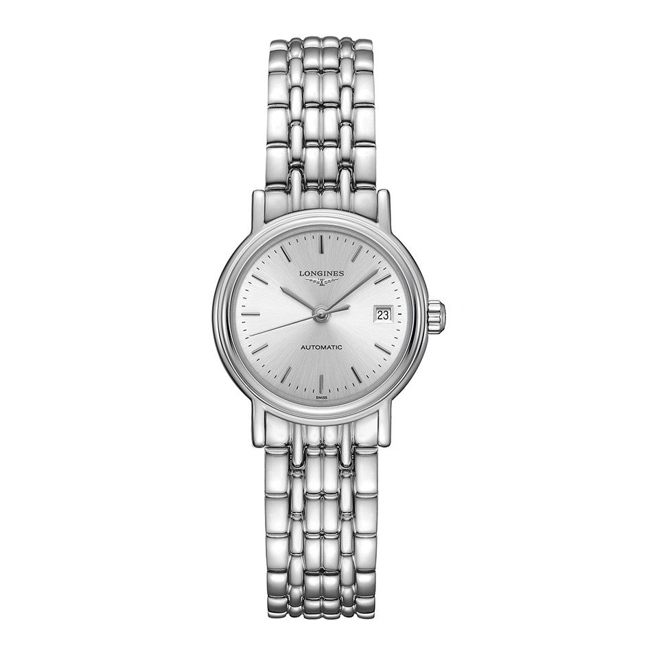  Shop Authentic Longines Presence 25.5mm Automatic Stainless Steel Watch for Women - L4.321.4.72.6 - Luxxuri