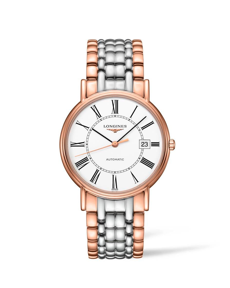  Shop Authentic Longines Presence 38.5mm Automatic White Dial Two Tone Steel Strap Watch for Men - L4.921.1.11.7 - Luxxuri