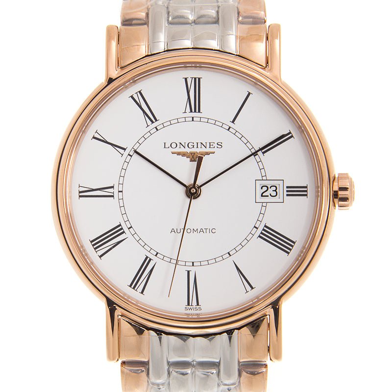  Shop Authentic Longines Presence 38.5mm Automatic White Dial Two Tone Steel Strap Watch for Men - L4.921.1.11.7 - Luxxuri